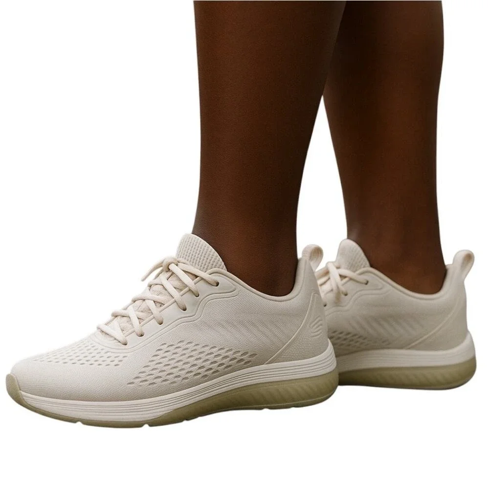 Skechers Women's Cream Bobs Gamma Casual Sneakers Shoes Size 10